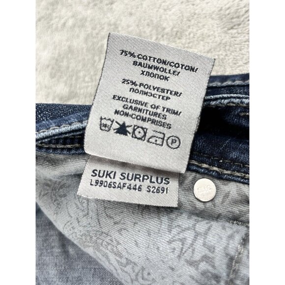 Silver Jeans Womens 31x30 Suki Surplus Boot Denim Blue Light Flap Pockets Pants - Picture 12 of 13